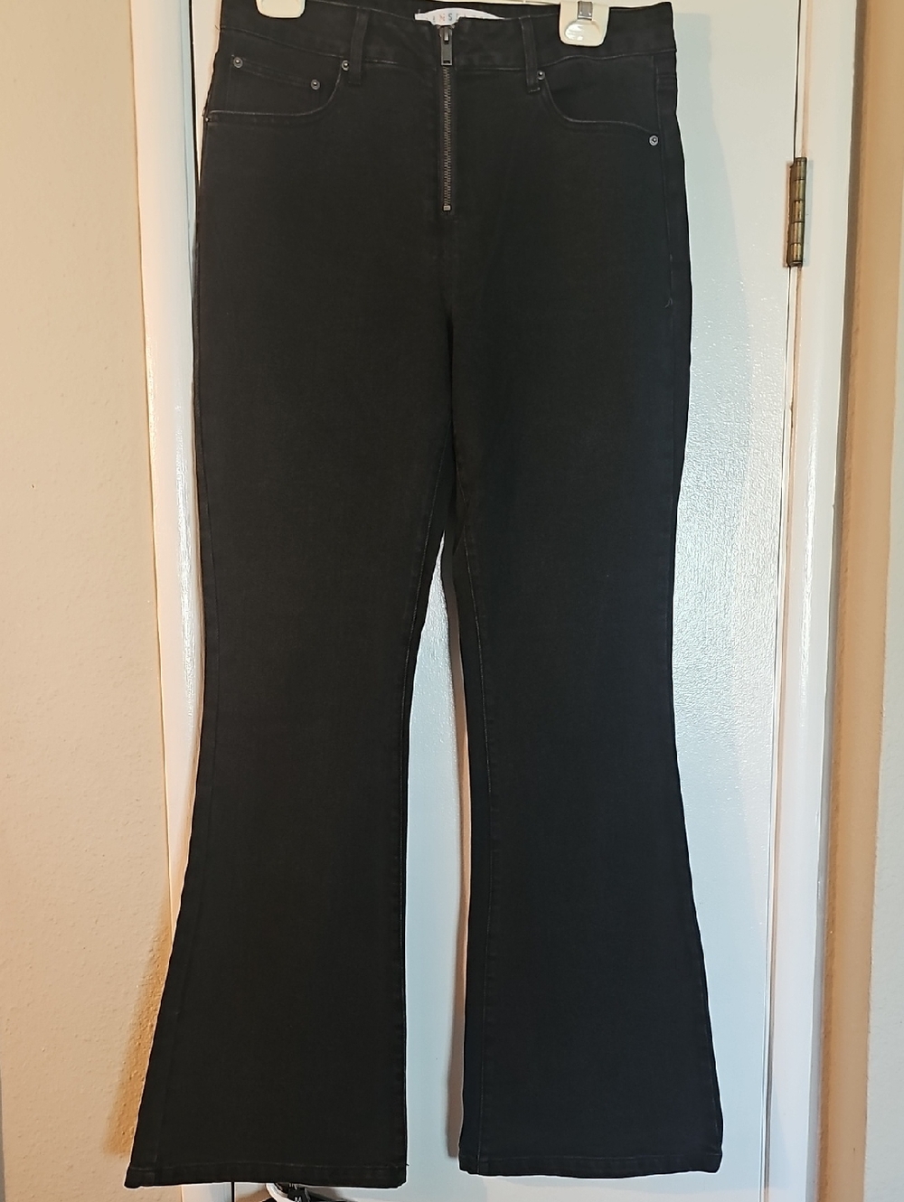 Tinseltown Black Denim Zip-Front Jeans Tote 8